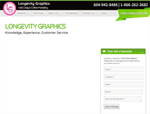 Tablet Screenshot of longevitygraphics.com